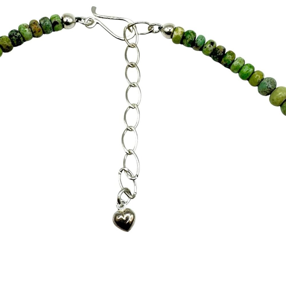 Jay King DTR Sterling Silver African Turquoise Beaded Necklace Statement Design - Picture 5 of 8